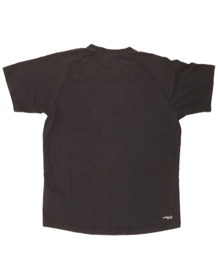 Adidas Herre Climalite T-Shirt Top Medium Sort Bomuld