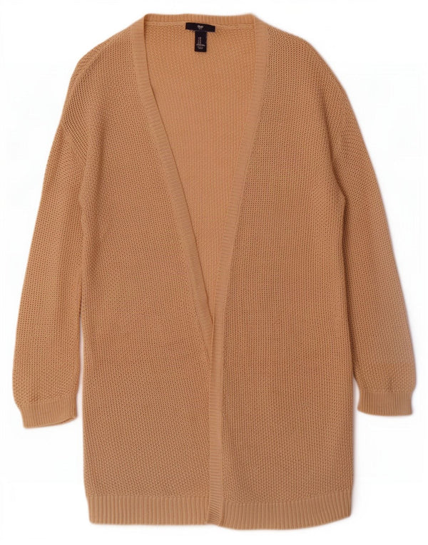 Gap Womens Longline 3/4-ærmet cardigantrøje UK 10 Small Beige Flecked