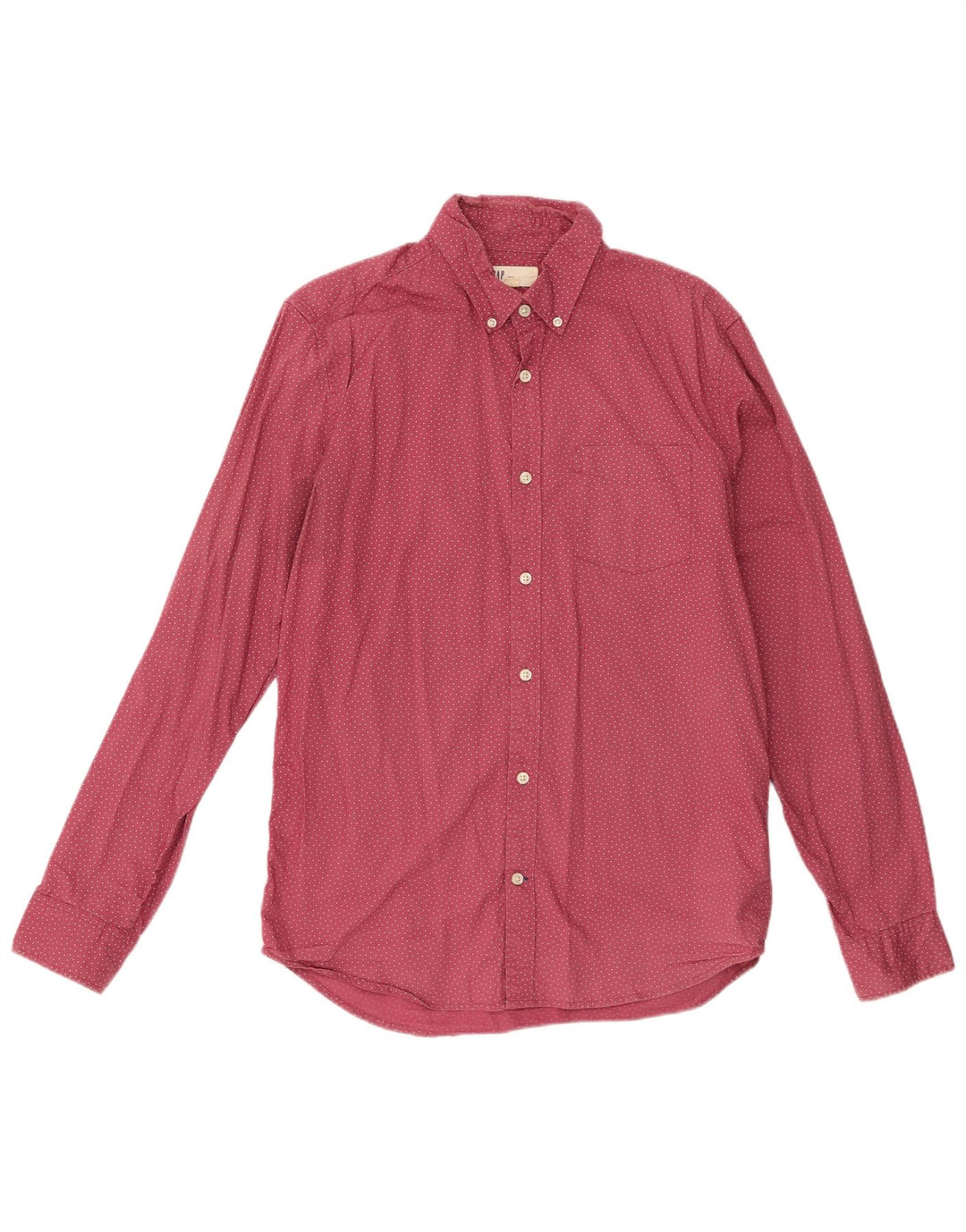Gap Herre Slim Fit skjorte Medium Burgundy Polka Dot Bomuld