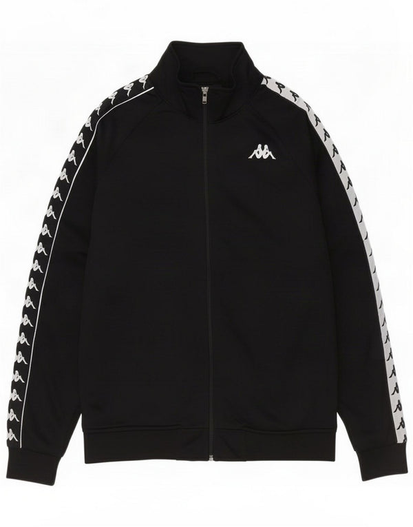 Kappa Grafisk træningsdragt topjakke til kvinder UK 14 Medium Sort Colourblock
