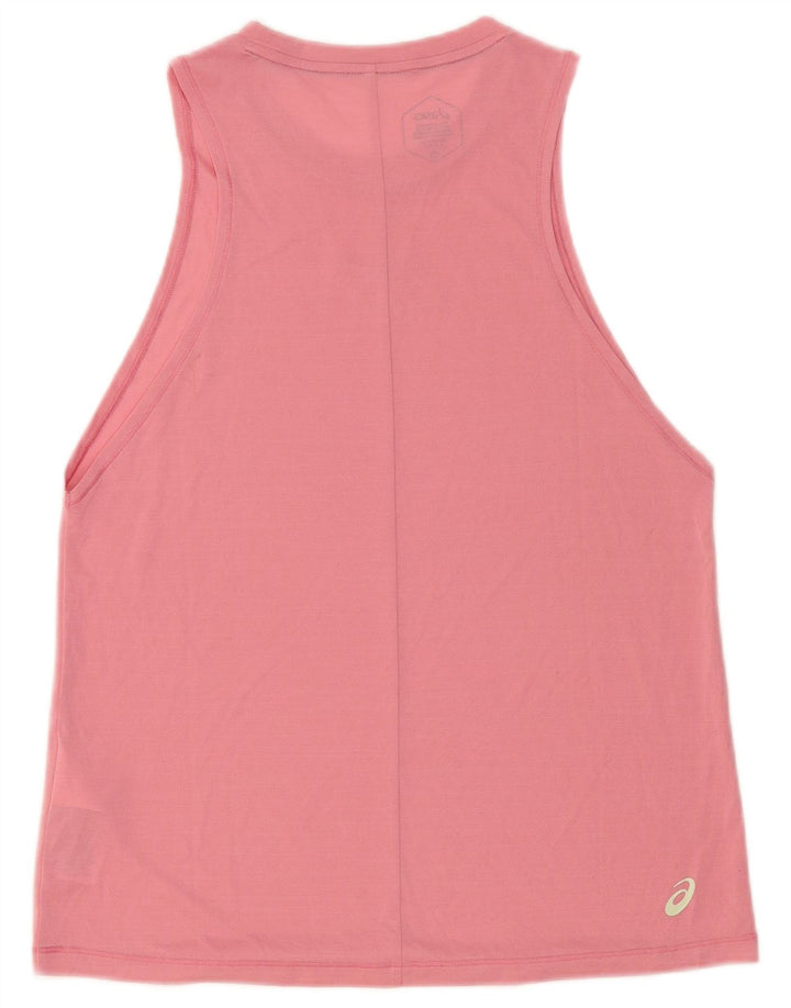 Asics Kvinders Grafisk Vest Top UK 12 Medium Pink Polyester