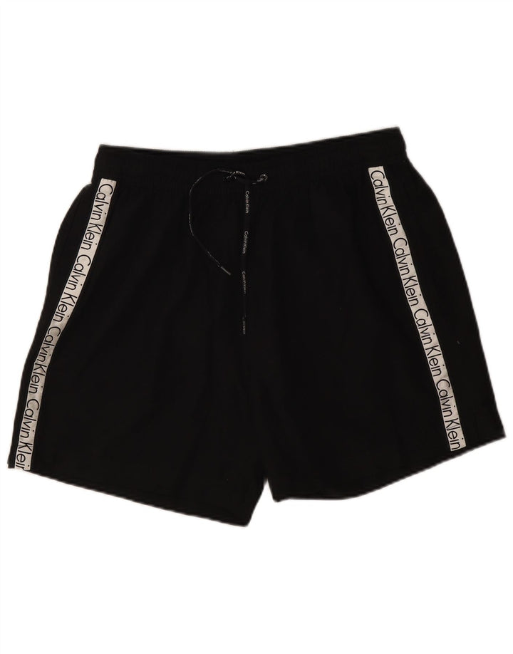 Calvin Klein Herre grafiske badeshorts Stor sort Colourblock Polyester