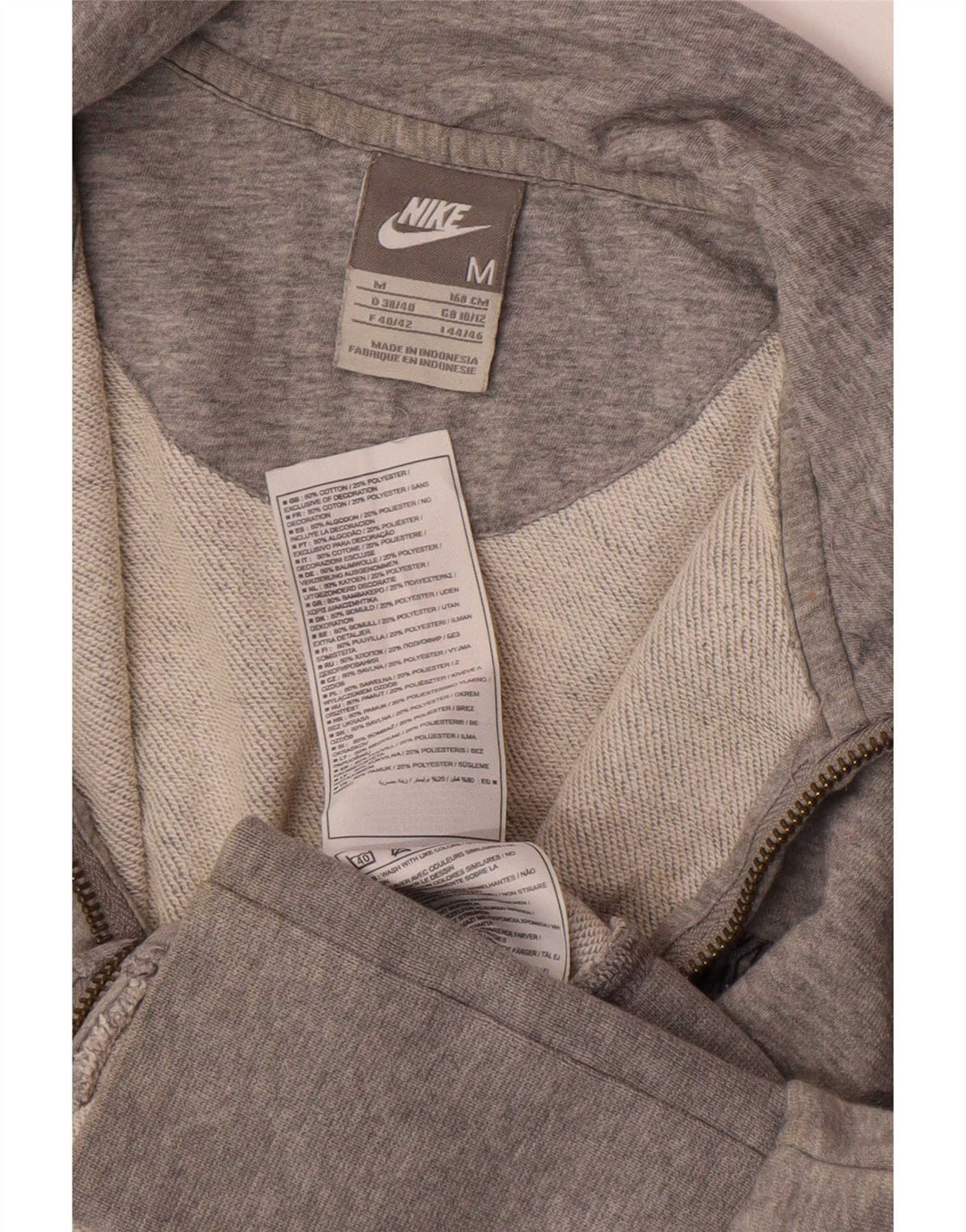 Nike træningsdragt topjakke til kvinder UK 10/12 Medium Grey Flecked Bomuld