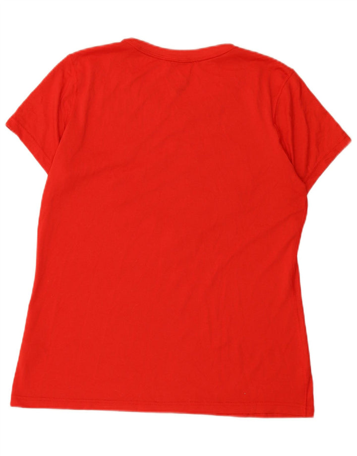 Nike Dame Mudcats Grafisk T-Shirt Top UK 14 Stor Rød Polyester