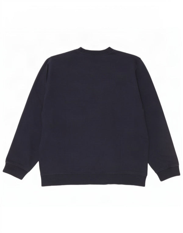 Reebok Mens Sweatshirt Jumper Large Navy Blue Cotton