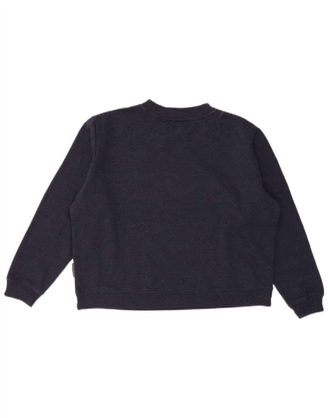 FRANSK FORBINDELSE Dame Grafisk Sweatshirt Jumper UK 16 Large Navy Blue