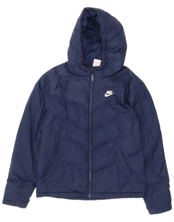 Nike hættejakke til drenge 13-14 år XL marineblå polyester