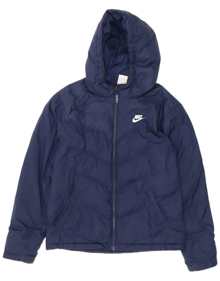Nike hættejakke til drenge 13-14 år XL marineblå polyester