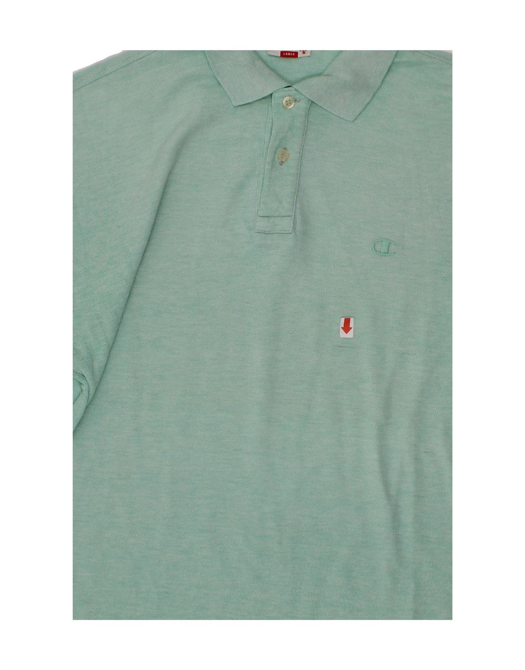 CHAMPION Mens Polo Shirt Large Green Cotton Vintage Champion and Second-Hand Champion from Messina Hembry 