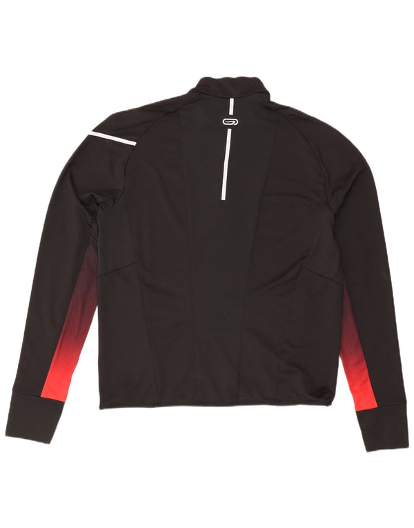 Decathlon Herre Zip Neck Pullover Træningsdragt Top XL Sort Colourblock