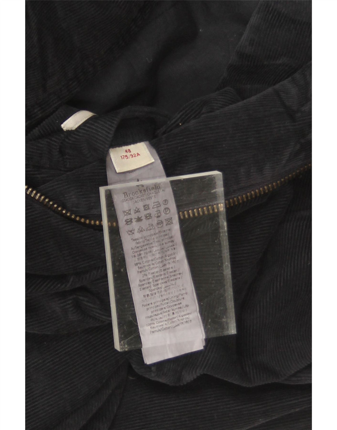 BROOKSFIELD Womens Corduroy Jacket IT 48 XL Navy Blue Cotton Vintage Brooksfield and Second-Hand Brooksfield from Messina Hembry 