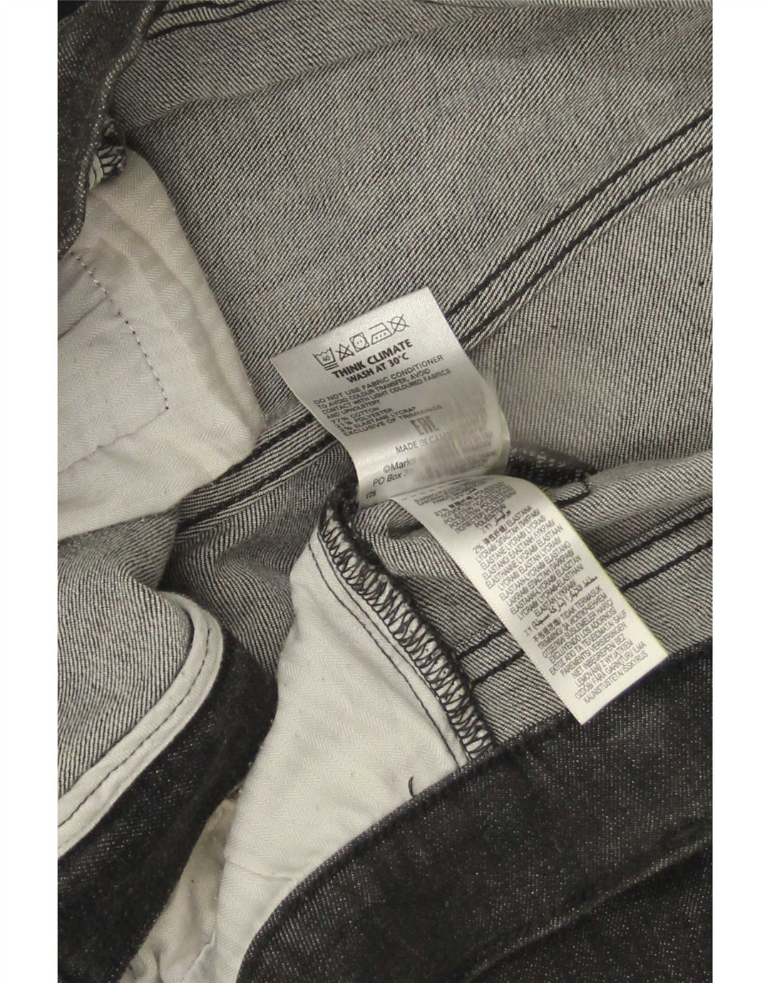Marks & Spencer Herre tilspidsede jeans W34 L29 Marineblå bomuld