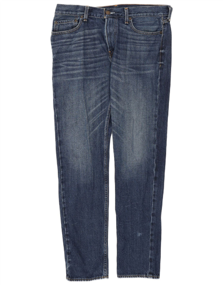 HOLLISTER Herre Slim Jeans W33 L32 Blå Bomuld