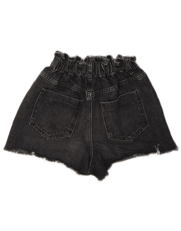 Zara Dame Denim Shorts EU 34 2XS W24 Grå Bomuld