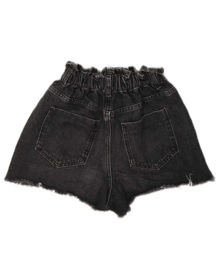 Zara Dame Denim Shorts EU 34 2XS W24 Grå Bomuld