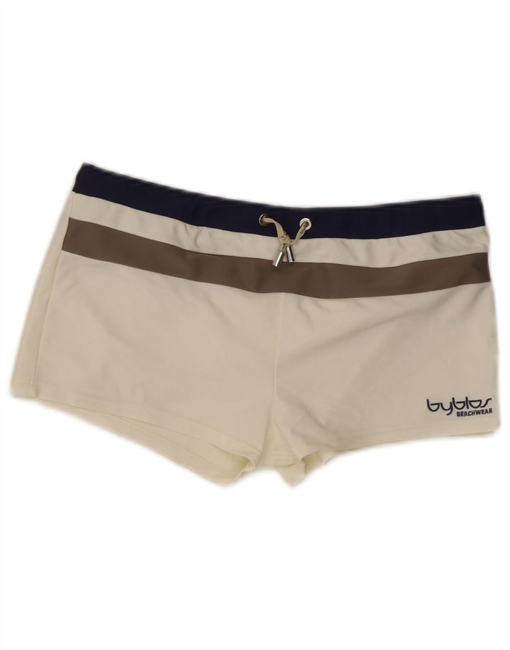 Byblos Svømmeshorts til kvinder UK 14 Medium Hvidstribet