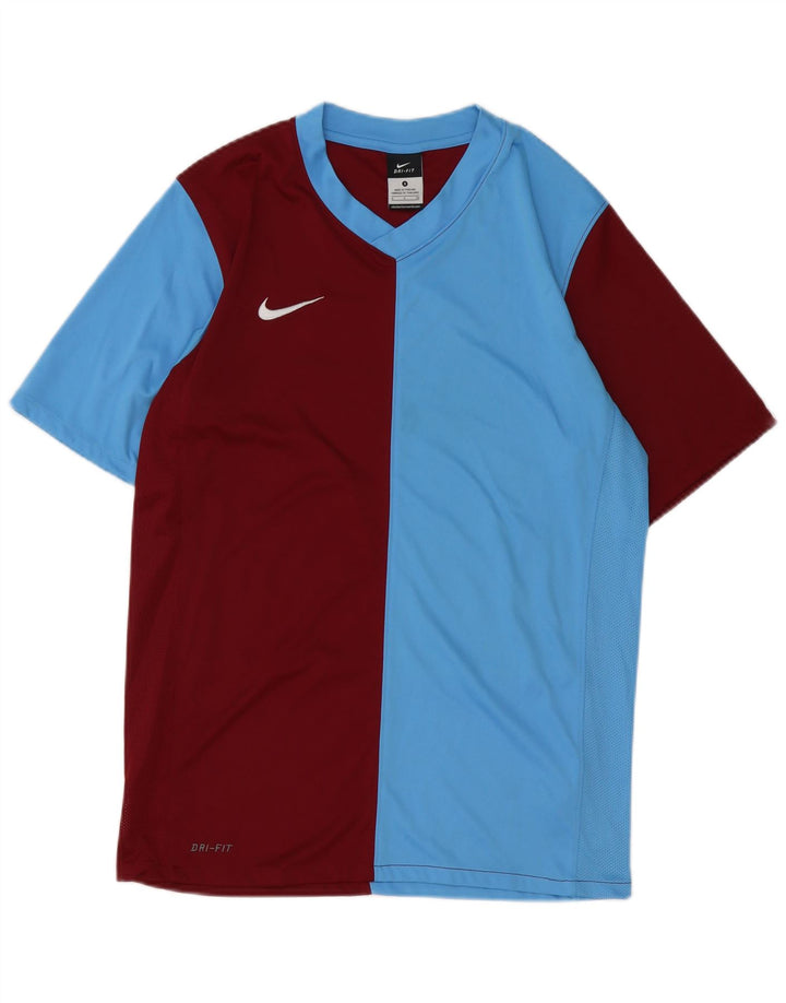 Nike Herre Dri Fit T-Shirt Top Small Multifarvet Colourblock Polyester