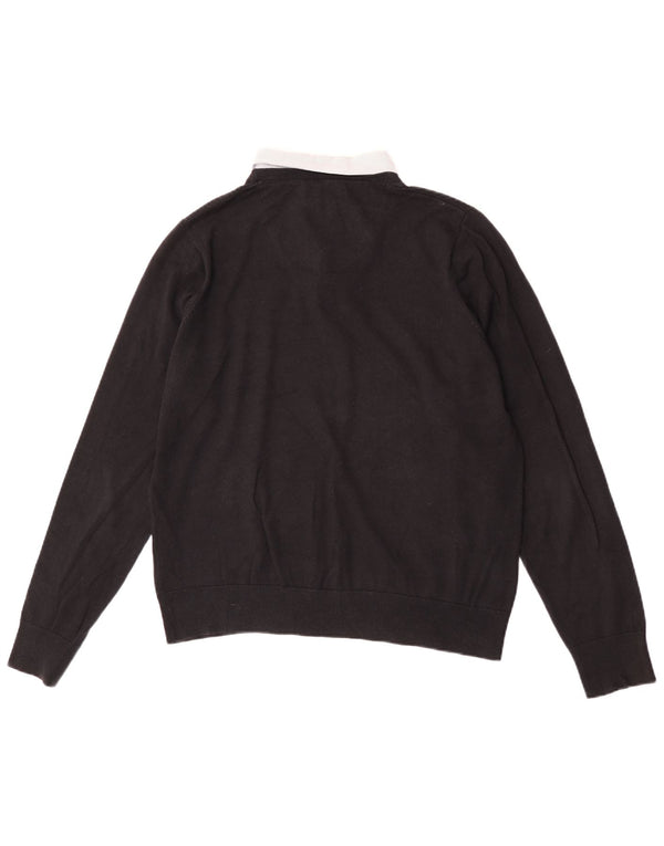 Marks & Spencer Herre Autograph V-hals sweater Medium Sort Bomuld