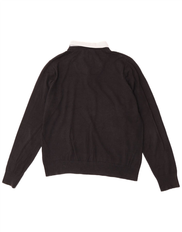 Marks & Spencer Herre Autograph V-hals sweater Medium Sort Bomuld