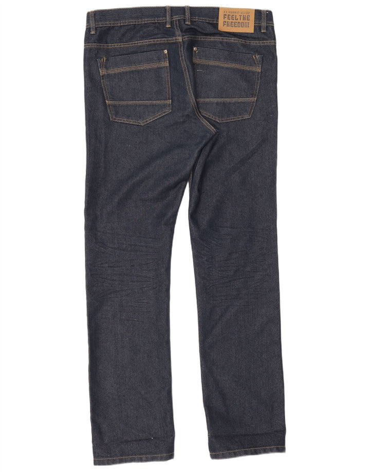 Route 66 Straight Jeans til mænd W36 L30 Marineblå Bomuld