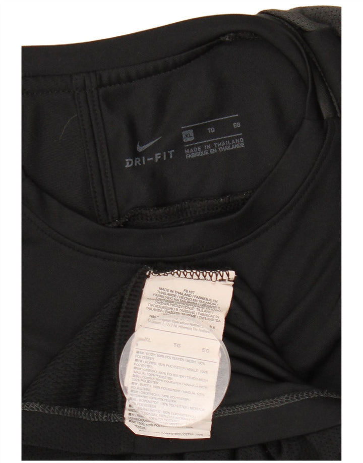 Nike Herre Dri Fit T-Shirt Top XL Sort Colourblock Polyester