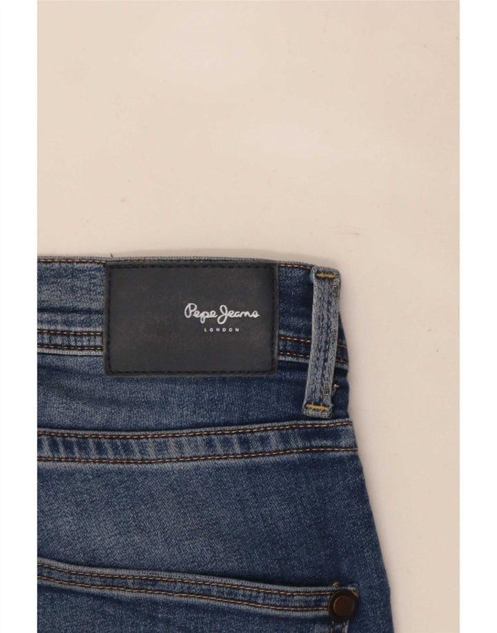PEPE Jeans Dame Regular Fit Lige UK 10 Small W32 L31 Blå