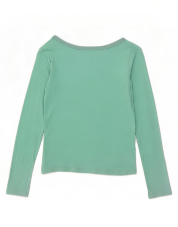 Marks & Spencer Dame Langærmet Off Shoulder Top UK 14 Medium Grøn