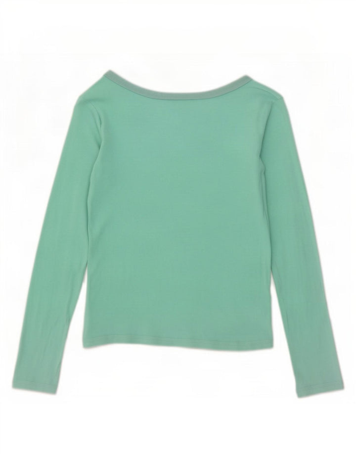 Marks & Spencer Dame Langærmet Off Shoulder Top UK 14 Medium Grøn
