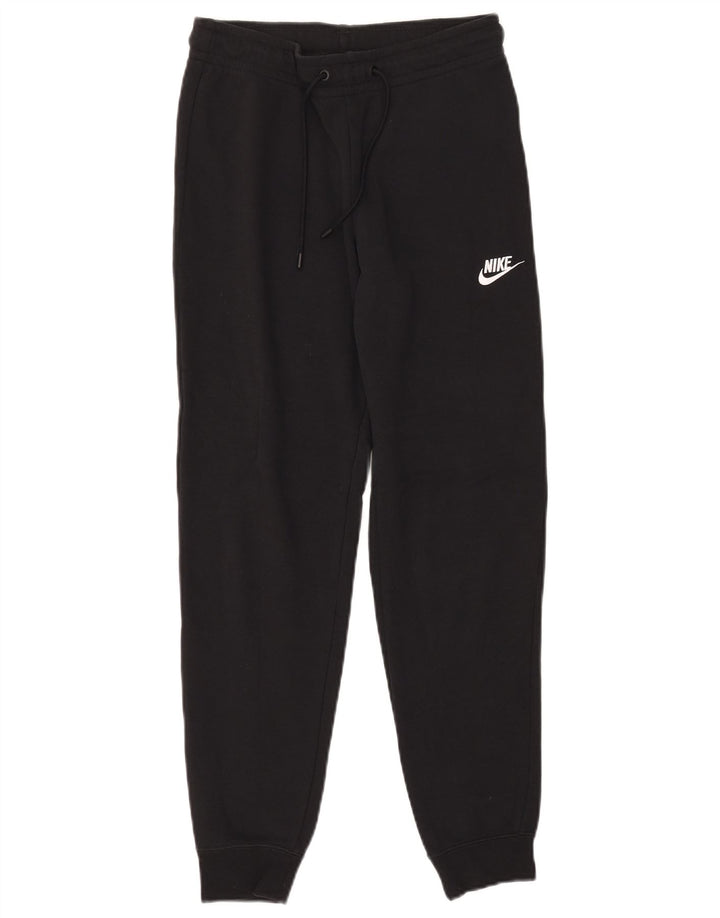 NIKE træningsbukser til kvinder Joggers UK 10 Small Black Bomuld