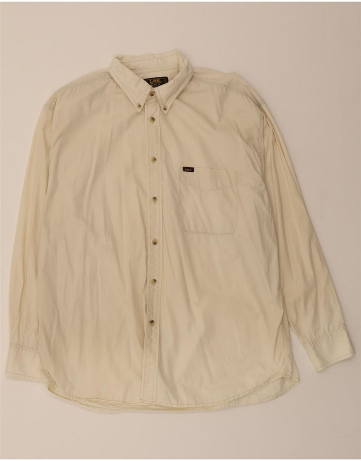 LEE Mens Shirt XL Beige Cotton Vintage Lee and Second-Hand Lee from Messina Hembry 