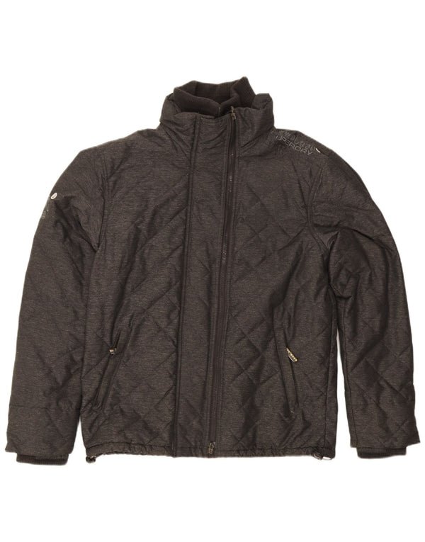 Superdry Windcheater Windbreaker Jacket til kvinder UK 18 XL Grå Nylon