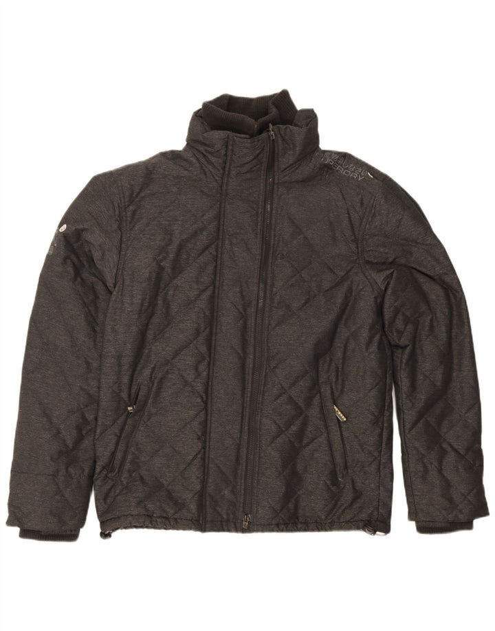 Superdry Windcheater Windbreaker Jacket til kvinder UK 18 XL Grå Nylon