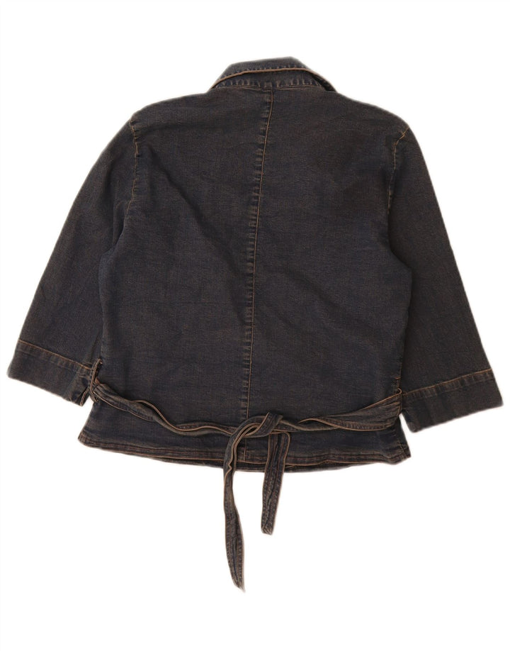 Marks & Spencer, 3/4-ærmet denimjakke til kvinder, DK 12 Medium Navyblå