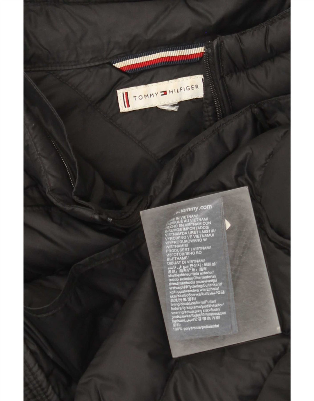 Tommy Hilfiger Dame Polstret Jakke UK 20 2XL Sort Polyamid