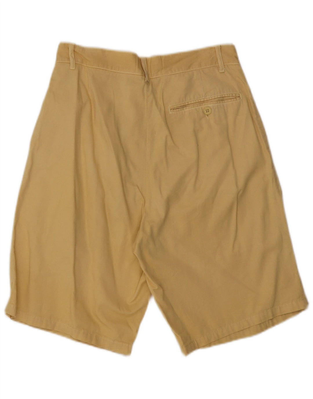 Sisley Herre Relaxed Elegance Pegged Chino Shorts W32 Medium Yellow Cotton