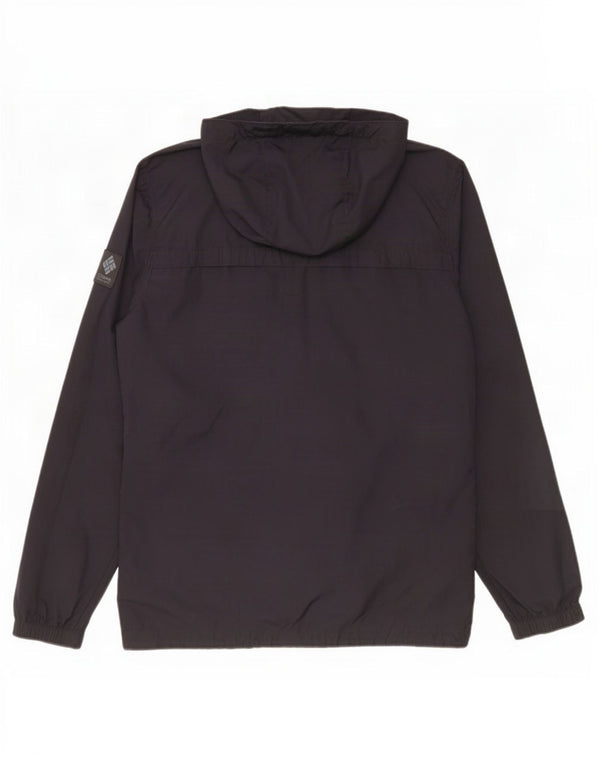 Columbia Regnjakke med hætte til mænd UK 36 Small Navy Blue Polyester