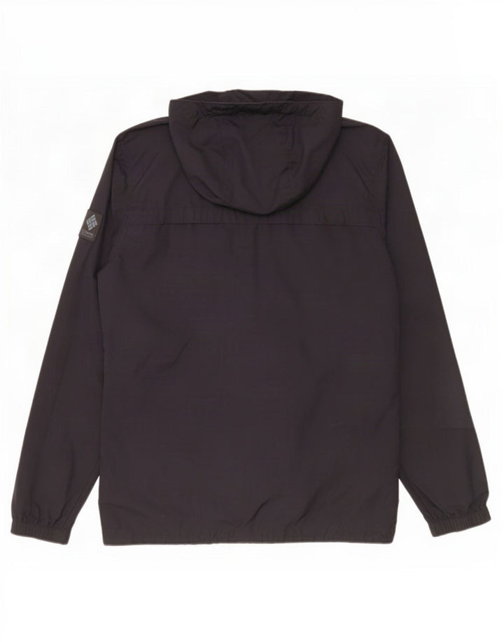 Columbia Regnjakke med hætte til mænd UK 36 Small Navy Blue Polyester