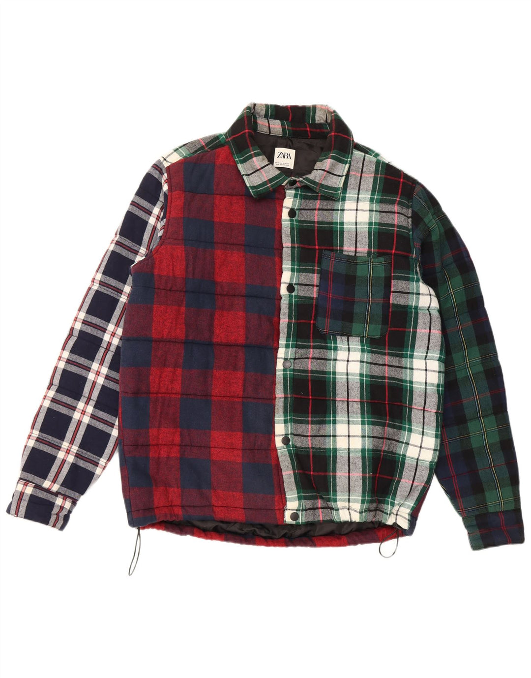 Zara Herre skovhugger flannel skjorte medium flerfarvet plaid bomuld