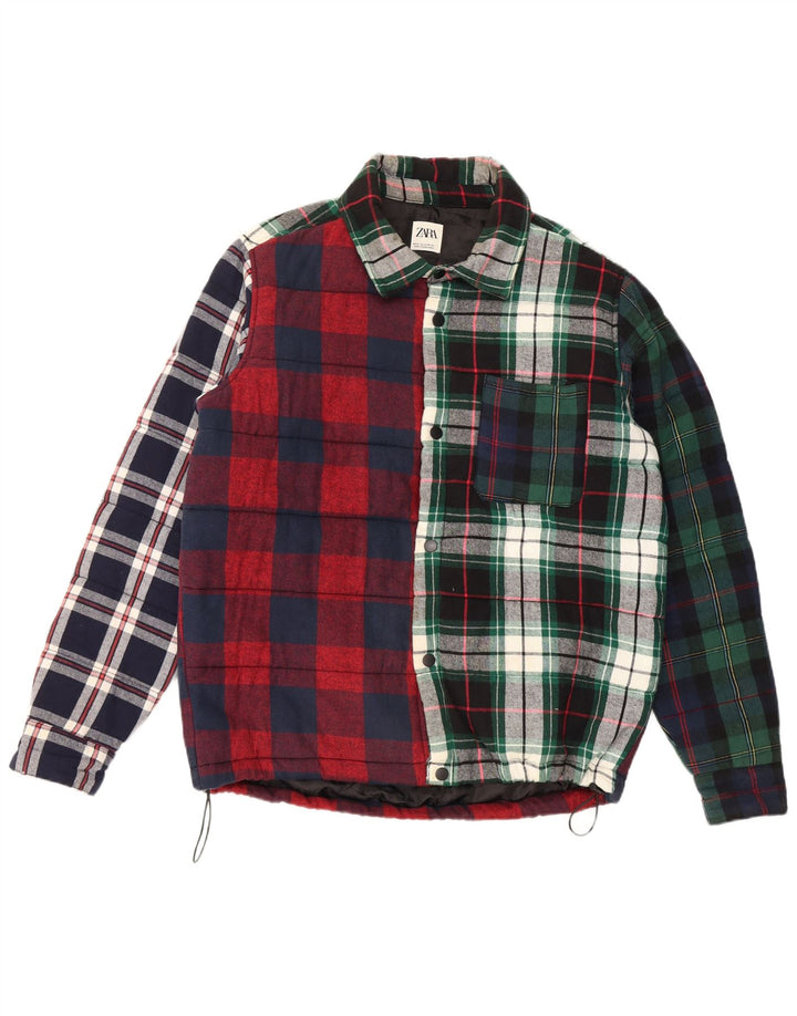 Zara Herre skovhugger flannel skjorte medium flerfarvet plaid bomuld