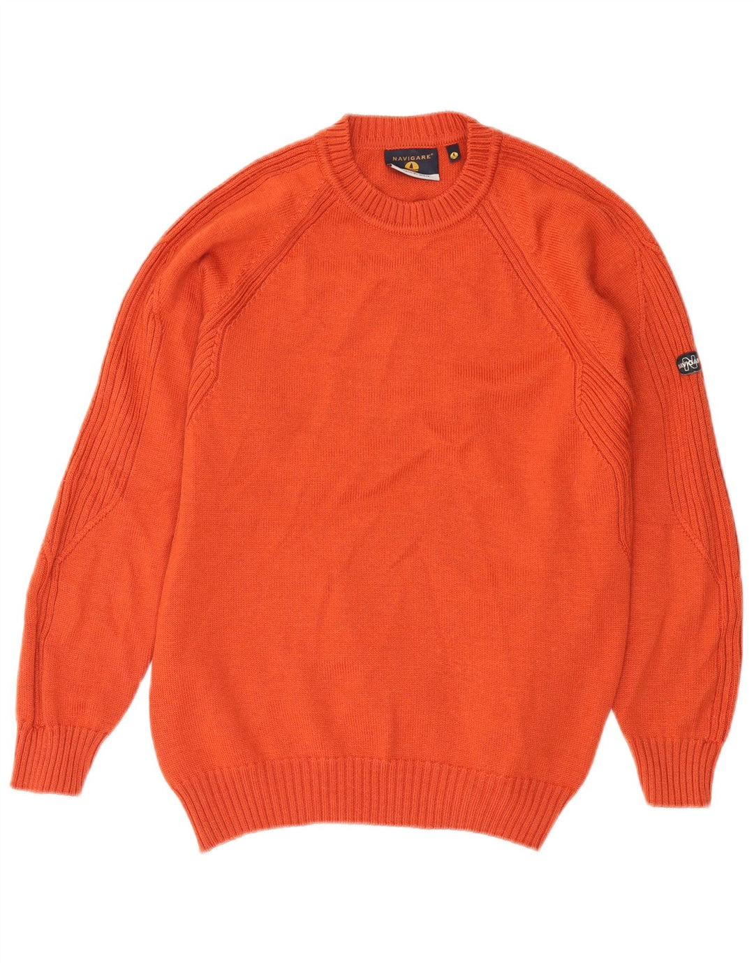 Navigare Herre sweater med rund hals, medium rød uld