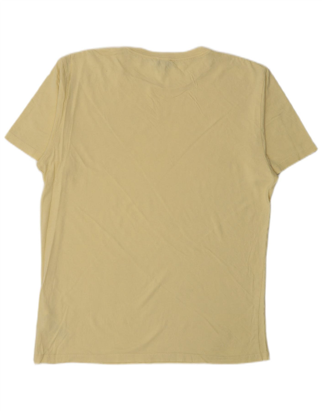Reiss Herre T-Shirt Top Medium Gul Bomuld