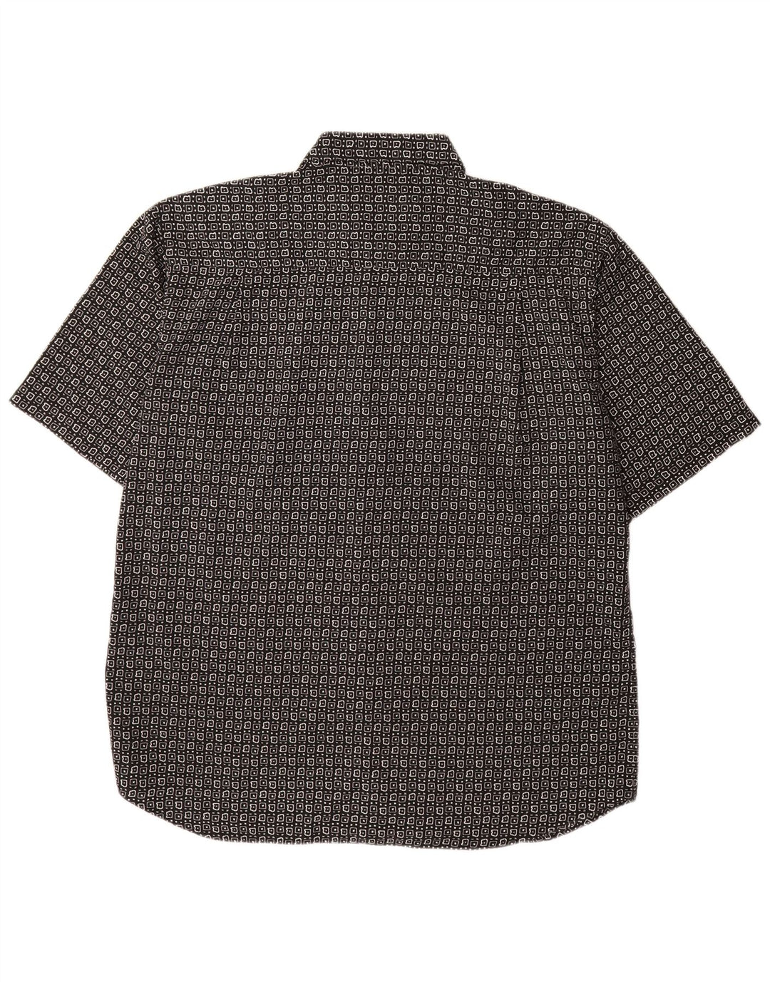 Canda Kortærmet Herreskjorte XL Sort Geometrisk Polyester