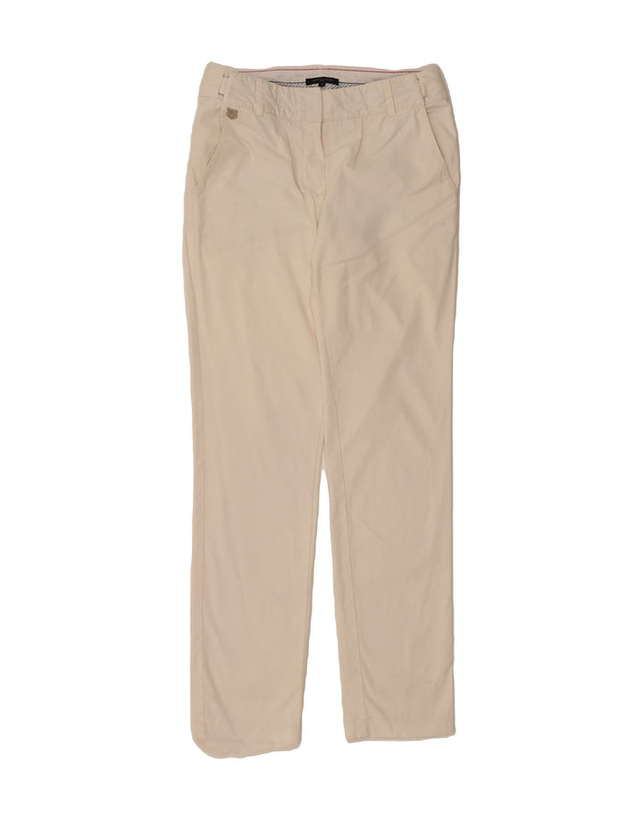 TOMMY HILFIGER Womens Slim Chino Trousers US 6 Medium W28 L31 White Vintage Tommy Hilfiger and Second-Hand Tommy Hilfiger from Messina Hembry 