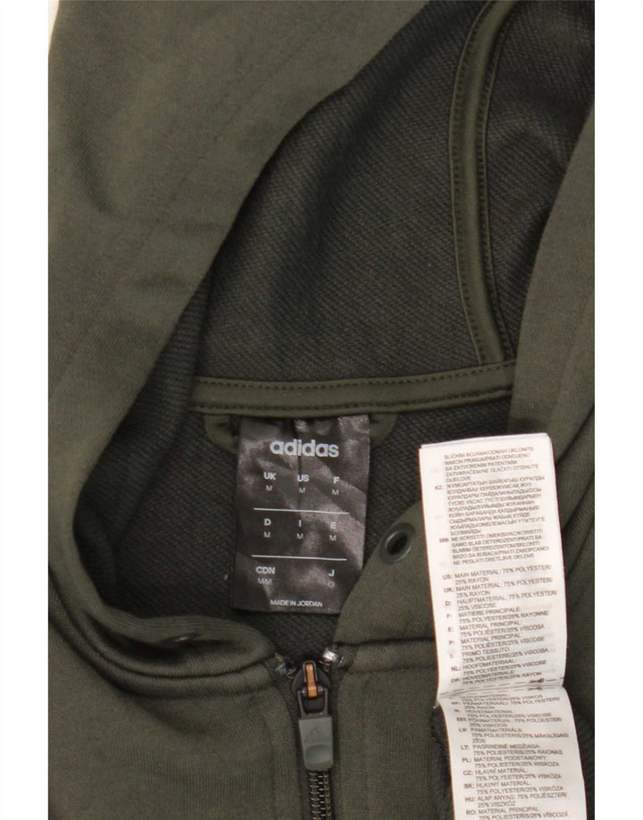 Adidas Hættetrøje med lynlås til mænd Medium Khaki Polyester