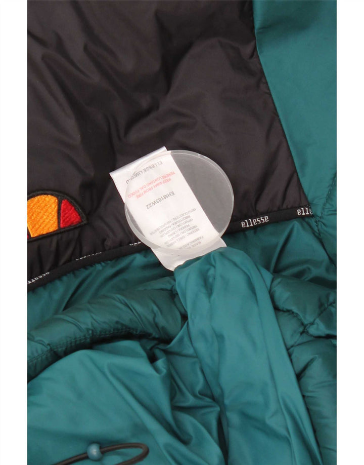 Ellesse Herre polstret jakke UK 38 Medium Blue Colourblock Nylon