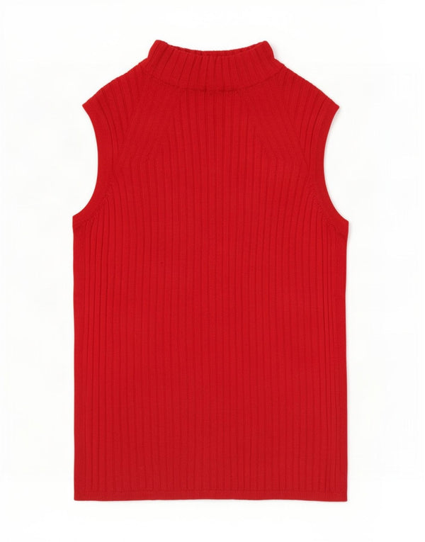 Marks & Spencer Womens Vest Top UK 12 Medium Red Viscose