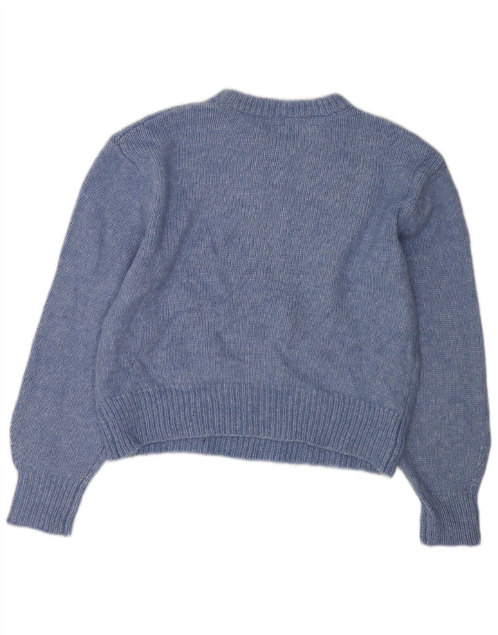 Marks & Spencer dame sweater med rund hals i overstørrelse UK 14 Medium Blue