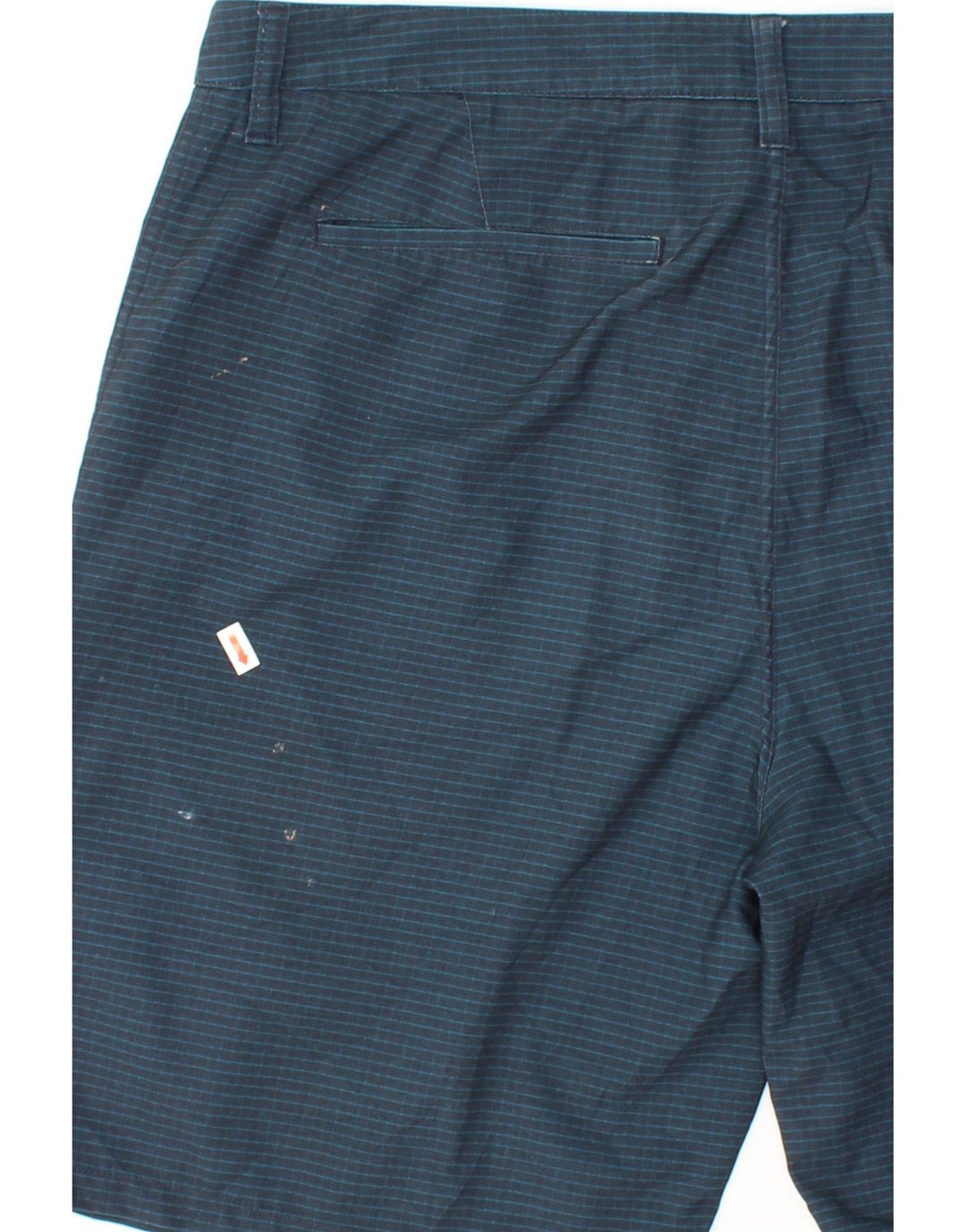 HURLEY Mens Chino Shorts W36 Large Navy Blue Striped Polyester Vintage Hurley and Second-Hand Hurley from Messina Hembry 