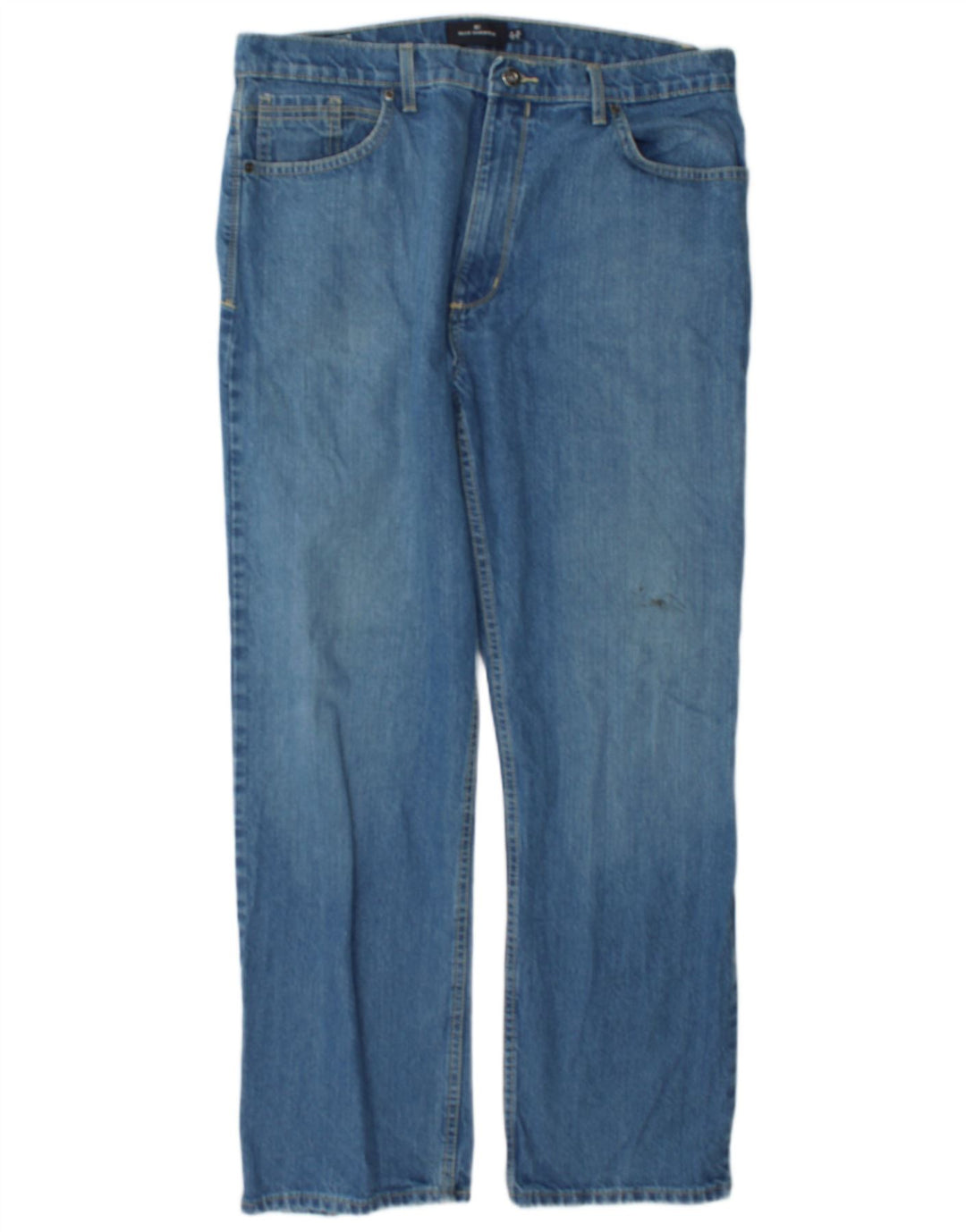 Marks & Spencer Herre Blue Harbor Straight Jeans W36 L31 Blue Cotton