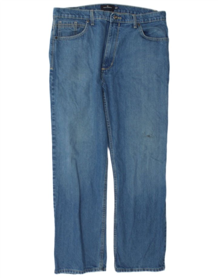Marks & Spencer Herre Blue Harbor Straight Jeans W36 L31 Blue Cotton